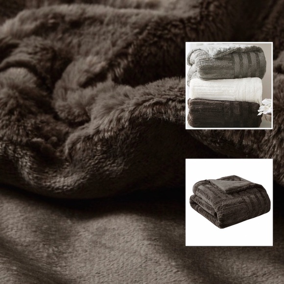 Madison Park Other - 1 left!50x60 plush throw faux fur down alternative